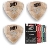 Henry's 3 Premium Plectrums for Guitar - Brown, 0.73mm, Plastic, Gift for Guitarists