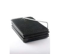 Henry's Anti-Slip Ladder Leveller - Four mats, Made from Heavy-Duty Rubber Matting with nodules, are Linked by a Sturdy Metal Loop and Offer Adjustable Anti-Slip Blocking to go Under The Ladder Foot.
