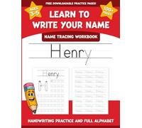 Henry's Name Tracing Workbook: Learn to Write Your Name with Letter Tracing, Handwriting Practice, and Fun Preschool Activities for Ages 3-5