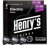 Henry's Strings 1+1 Electric Guitar Strings, Nickel-Plated Exterior, Stainless Steel Core, Medium Gauge, Electric Guitar