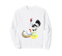 Hens, chickens, poultry, farming, egg, pet, cluck Sweatshirt