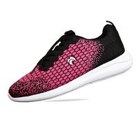 Henselite HL76 Ladies Lawn Bowling Shoes in Raspberry. (Raspberry & Black, UK Footwear Size System, Adult, Women, Numeric, Medium, 4)