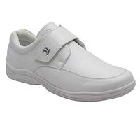 Henselite Mens One Strap Wide Fitting Lawn Bowls Shoes White UK 8