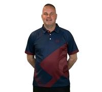 Henselite Style26 Men's Lawn Bowling Polo Shirt, Multiple Colours, Sizes S-4XL (UK, Alpha, One Size, XL, Regular, Regular, Navy-Maroon)