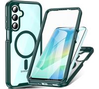 Hensinple Case for Samsung Galaxy A16/A16 5G, Galaxy A16 5G Case with Built-in Screen Protector, Magnetic, Shockproof Rugged Phone Cover, Full Body Heavy Duty Protection (Green)