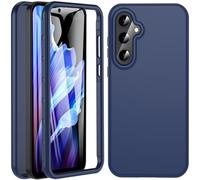 Hensinple Compatible with Samsung A55 5G Phone Case, 360° Full Body A55 5G Phone Case Shockproof Case for Samsung A55 5G Bumper Cover Built-in Screen Protector Anti-fall for Samsung A55 Case (Blue)