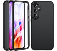Hensinple Compatible with Samsung A55 5G Phone Case, 360° Full Body for Samsung A55 Case Shockproof Case for Samsung Galaxy A55 Bumper Cover Built-in Screen Protector Anti-fall A55 Phone Case (Black)