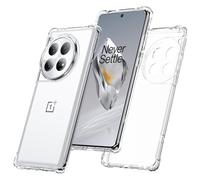 Hensinple for Oneplus 12 Case, Shockproof Transparent Military Grade Drop Soft Silicone Anti-Yellow Slim Fit Protection Cover Scratch-Resistant Phone Case for OnePlus 12 5G(Clear)