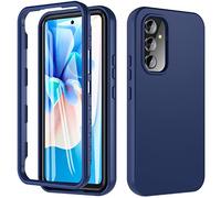 Hensinple for Samsung A54 5G Phone Case, [Built-in 9H Screen Protector] 360 Degree Full Body Heavy Duty Protective Case, Shockproof Rugged Bumper Silicone Cover for Samsung Galaxy A54 5G-Blue