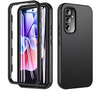 Hensinple for Samsung A54 5G Phone Case, [Built-in 9H Screen Protector] 360 Degree Full Body Heavy Duty Protective Case, Shockproof Rugged Bumper Silicone Cover for Samsung Galaxy A54 5G-Black