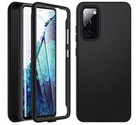 Hensinple For Samsung S20 FE Case, Galaxy S20 Fe Shockproof 360 Degree Full Body Case With Built-in Screen Protector Protective Bumper Cover for Samsung Galaxy S20 FE 5G/4G (Black)