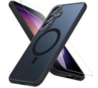 Hensinple for Samsung S23 FE Case,Samsung Galaxy S23 fe Case for Magsafe with Tempered Glass Screen Protector, [Shockproof Military] Magnetic Bumper Cover Phone Case for Samsung S23 FE,Black