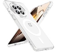 Hensinple Magnetic for OnePlus 13 Case [Compatible with MagSafe] Translucent Shockproof Slim Fit Military Grade Drop Proof Protection Anti-Fingerprint Cover Phone Case for OnePlus 13 5G 2025(Black)