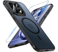 Hensinple Magnetic for OnePlus 15 Case, with OnePlus 15 Screen Protector, [Compatible with MagSafe] Translucent Matte Shockproof Military Grade Protection Cover Phone Case for OnePlus 15 5G(Black)