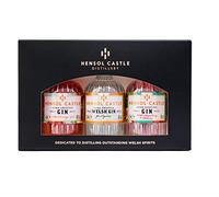 Hensol Castle Distillery Minis Gin Gift Box, 3 x 5cl - The Classics Gin Set | Award-Winning Gins: Welsh Dry, Blood Orange Zest and Strawberry & Hibiscus - Perfect Christmas Gin Collection, Alcohol Gift