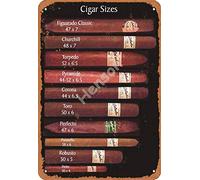 Henson Cigar Sizes vintage Tin Sign Logo 12 * 8 inches Advertising Eye-Catching Wall Decoration