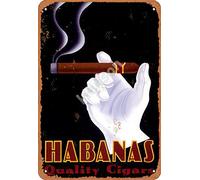 Henson Habanas Quality Cigars vintage Tin Sign Logo 12 * 8 inches Advertising Eye-Catching Wall Decoration