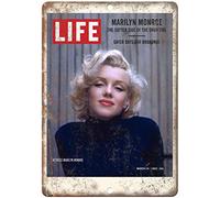 Henson Life Magazine Marilyn Monroe Nostalgic Art Beautiful Traditional Tin Sign Metal Painted Modern Wall Decoration Art Poster Game Room House Rules Street Sign