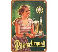 Henson Pilsner Urquell Beer vintage Tin Sign Logo 12 * 8 inches Advertising Eye-Catching Wall Decoration