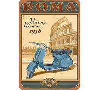 Henson Roma Vacanze Romane 1958 vintage Tin Sign Logo 12 * 8 inches Advertising Eye-Catching Wall Decoration