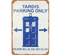 Henson Tardis Parking Only Violators Will Be Sent Into The Rift vintage Tin Sign Logo 12 * 8 inches Advertising Eye-Catching Wall Decoration