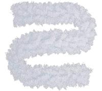 Henstridge 9FT/2.7M White Christmas Garland Decorations for Stairs, Fireplace, Front Door - Plain White Xmas Garlands - Outdoor/Indoor Décor