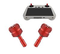 Hensych 1Pair 2g Aluminum Alloy Joystick for Mini 3 Pro with Screen Remote Control Thumb Rocker Stick Detachable Joystick Rod for D-J-I RC Accessories(Red)