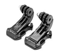 Hensych 2 Pcs Black Vertical Surface J-Hook Buckle Mount Set for Go-Pro 7/6/5/4/3/2/1 Series,Chest Strap Helmet Front Mount for OSMO Action for Xiaoyi etc.