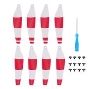 Hensych 8pcs CW CCW 6030F Foldable Low Noise Quiet Flight Wing Fans Propeller Replacement Spare Parts for Mavic Mini 3 Pro Drone,Double-sided Colorful Stripes Propeller Blades(White Red)