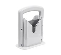 Hensych Bagel Guillotine Slicer Household Bagel Slicer Bagel Precision Slicer Bagel Cutter Slicing Auxiliary Cutting Tool for Kitchen Tools & Gadgets,Plastic + Stainless Steel,White