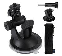 Hensych Car Short Handle Suction Cup Bracket Mount with Screw & Tripod Mount Adapter & Storage Bag for Osmo Action/Action 2,for Go-Pro Hero 10/9/8/7/6/5/4/3/2/1 Series for Xiaoyi etc Action Cameras