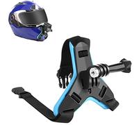 Hensych Motorcycle Helmet Chin Strap Belt Mount for Osmo Action/Action 2, for Go-Pro HERO 10/9/8/7/6/5/4/3+/3/2/1, for Insta360:ONE X2/ONE R (Blue)
