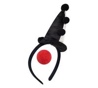 Hentenry 1 Set Clown Costume Accessories Headbands, Black and white tin, M