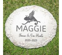 HENTOL Personalized Chameleon Memorial Stone, Pet Grave Marker Chameleon, Chameleon Headstone, Chameleon Tombstone, Chameleon Gravestone, Chameleon Memorial Gifts