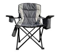 Henwick Padded Folding Camp Camping Chair - Grey & Charcoal
