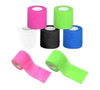 Henyall 10 Rolls Self-Adhesive Cohesive Bandage,Coloured Elastic Football Sock Tape,Self Adhesive Bandage Tape for Wrist & Ankle Sprain for Sports,First Aid Medical and Vet Wrap