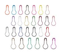 Henyall 100 Pcs Bulb Safety Pins - Strong Metal Fasteners, Assorted Color Pear/Gourd Shaped Locking Pins for Knitting, Crochet, DIY Crafts & Sewing （10 Colors,Random)