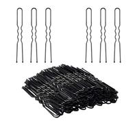 Henyall 150 Pcs U Shaped Hair Pins,Hair Styling Bobby Pins,Ballet Haír Pins,Buns Hair Grips Waved,Buns Grips,Styling Hair Clips for Women Lady and Girls（Black）
