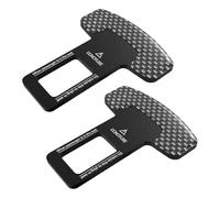 Henyall 2PCS Seat Belt Clips Slot Plugs,Car Seat Belt Restraints Connector,Retainer Locking-Clip,Seat Belt Clip Adjuster,Car Seat Belt Clip Buckle for Most Vehicles(Black,Checkered Pattern)