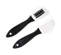 Henyall 2Pcs Suede Brush for Shoes,Suede & Nubuck Brush,Multifunctional 4-Sided Cleaning Brush,Brass Bristle for Suede Leather Boots Shoes,Bags and Jackets
