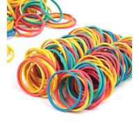 Henyall 400Pcs Elastic Bands,Rubber Bands with Assorted Sizes and Colors,Sturdy Stretchable Colored Bands for Girls,School Home Office Supplies Industrial Crafts DIY Hair(diameter 28mm、40mm)