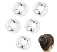 Henyall 5 Pcs Black Slumber Hair Net for Sleeping, Elasticated Edge Hair Nets, Invisible Bun Net for Women, Comfortable Night Hairnet for Ladies, Ideal for Keeping Hair Neat Overnight