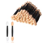 Henyall 50 Pcs Sponge Eyeshadow Applicators,Double-ended Disposable Eyeshadow Brushes,Eyeshadow Applicators,Sponge Makeup Stick for Make Up Adult Girls and Ladys