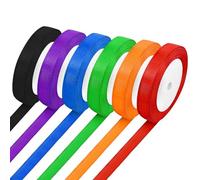 Henyall 6Pcs Satin Ribbon Assortment Roll Set - 22M (Assorted Colours) for Balloon Strings, Gift Wrapping, Bow Making, Wedding, Birthday Presents, Craft & Floral Decoration (2cm)