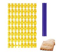 Henyall 72Pcs Cookie Letter Stamps,Fondant Létter & Number Moulds,Cookie Press Letter Cutter for Clay,Baking Impress Mould for Decorating Pastries,Cookiés,Fondant,DIY Cake and Clay