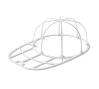 Henyall Baseball Cap Washer Cage - Hat Cleaning Frame & Curved Peak Protector, Collapsible Cap Holder & Shaper Rack for Washing Machine, Washer-Safe Ball Cap Organizer（White）