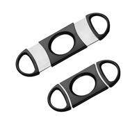 Henyall Cigar Cutter,Stainless Steel Double Blades,Pocket Cigar Tool,Cigar Accessories,Double-Edged Cuban Cigars Cutter for Most Size of Cigars (Black)