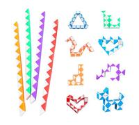 Henyall Party Bag Fillers for Kids,12 Pcs Magic Snake Cubes,24 Block Mini Snake Puzzles Magic Ruler,Fidget Toys,Twist Snáke Puzzle Toys Intelligence,Party Bag for Kids and Adults（Random Color）