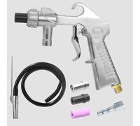HENYEER Sand Blasting Gun Kit,Handheld Sand Blaster Sandblaster with 4 Nozzles and Rubber Hose (1.05M),Abrasive Air Sand Blasting Gun for Decorate Removing Surface Paint Stains Rust