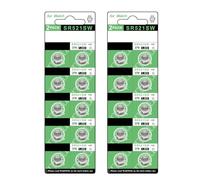 HENYGEN 10pcs / 20pcs AG0 Coin Cell LR521 Button Batteries Energy Supply for Small Electronics Secure Design Watch Battery Watch Calculator Battery